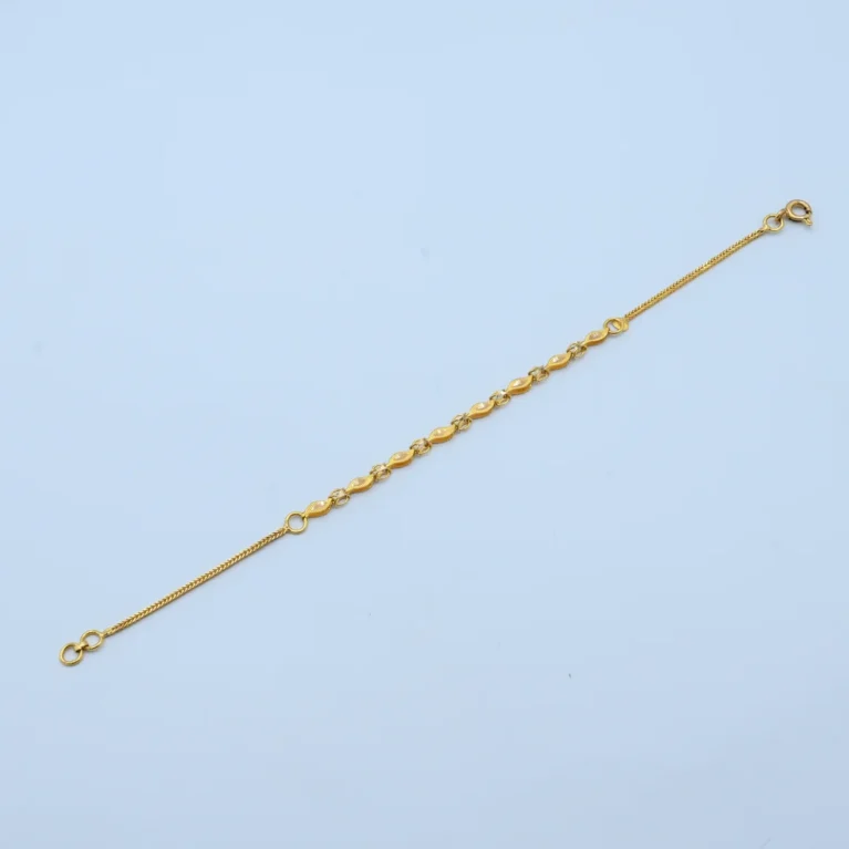 Gold Marquise Link Chain Bracelet