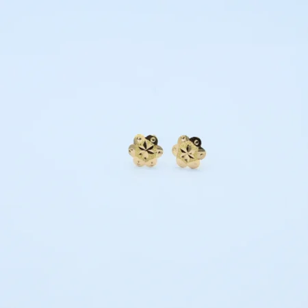 Gold Six Petal Diamond Cut Tops