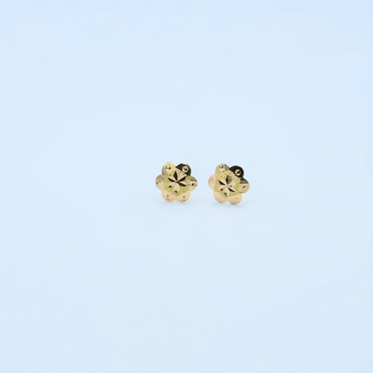 Gold Six Petal Diamond Cut Tops