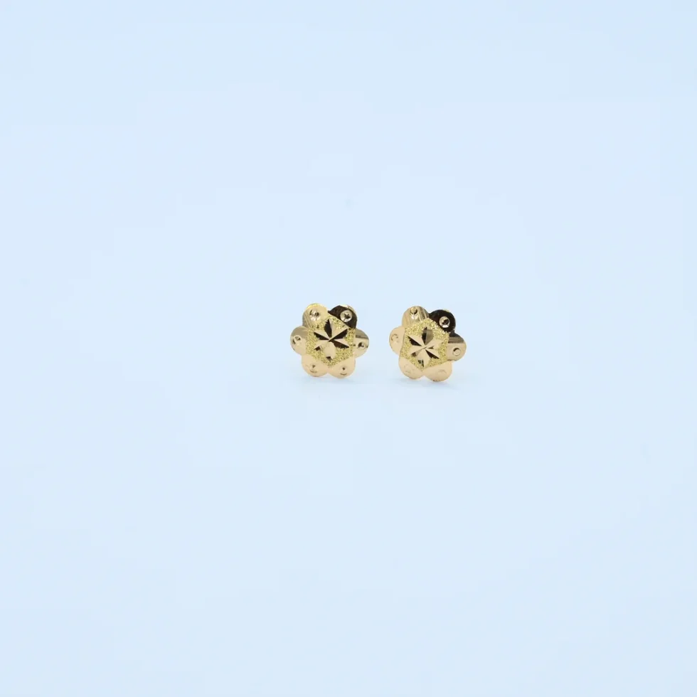 Gold Six Petal Diamond Cut Tops