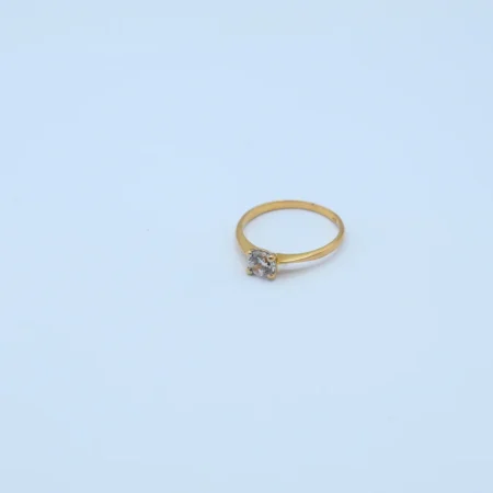 Gold Four Prong Solitaire Ring
