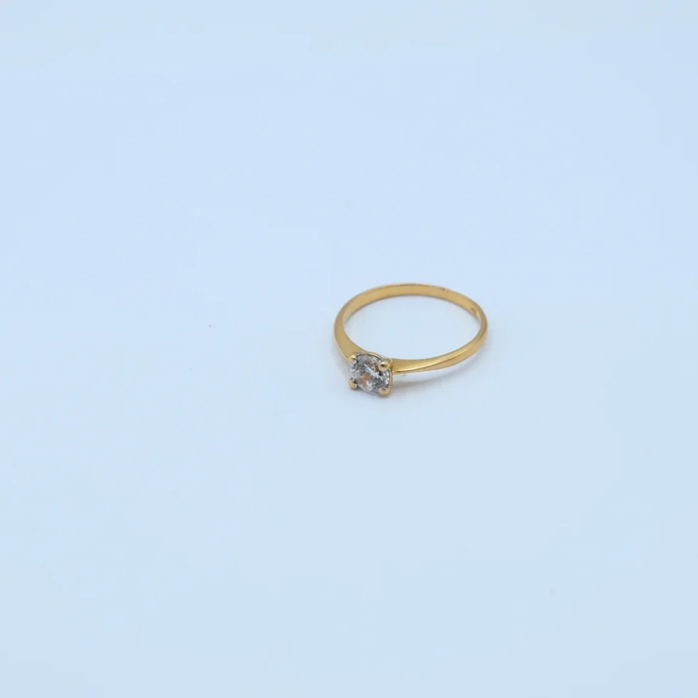 Gold Four Prong Solitaire Ring