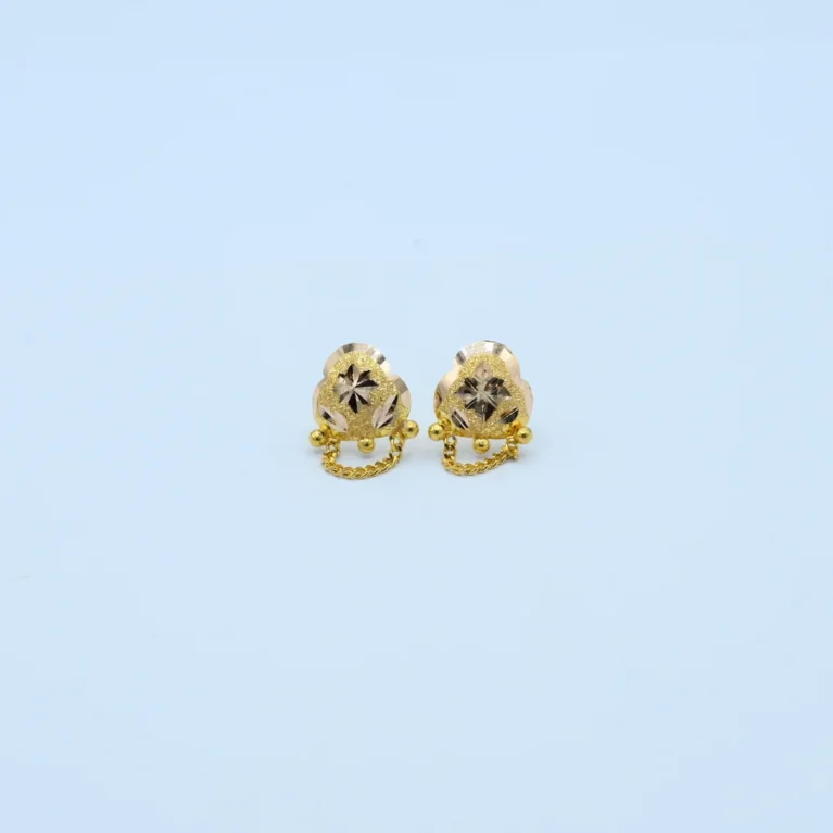Gold Teardrop Diamond Cut Tops