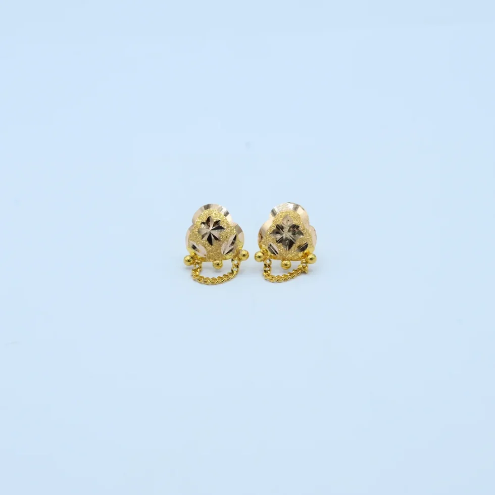 Gold Teardrop Diamond Cut Tops