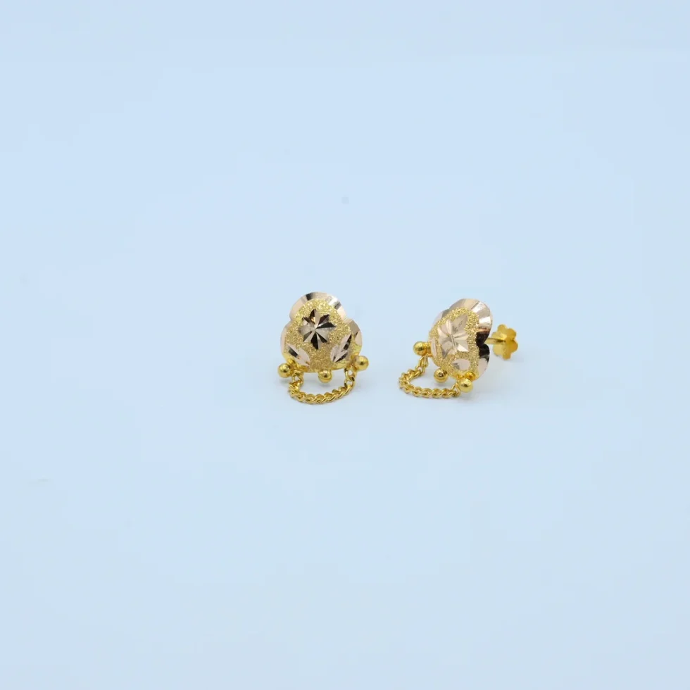 Gold Teardrop Diamond Cut Tops