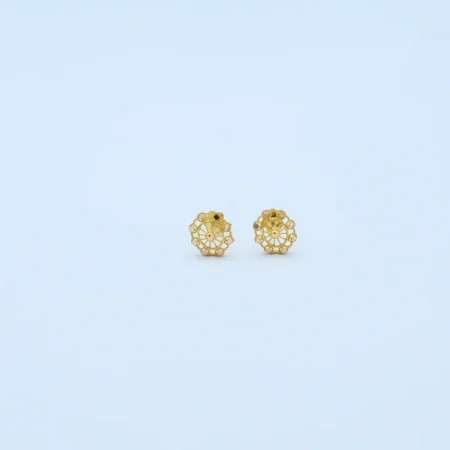 Gold Hexagon Stone Flower Tops