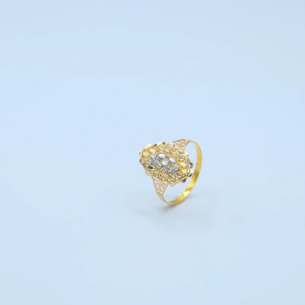 Gold Marquise Filigree Jali Ring