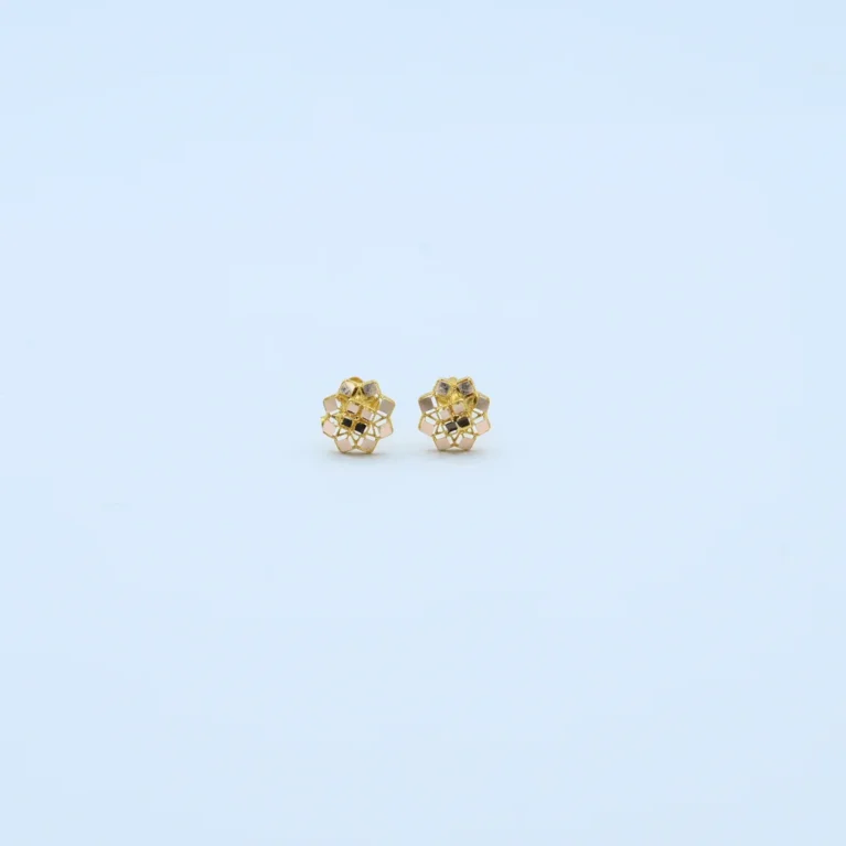 Gold Five Petal Diamond Cut Tops