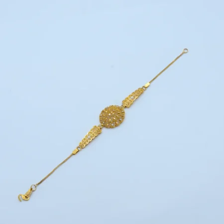 Gold Round Filigree Jali Bracelet