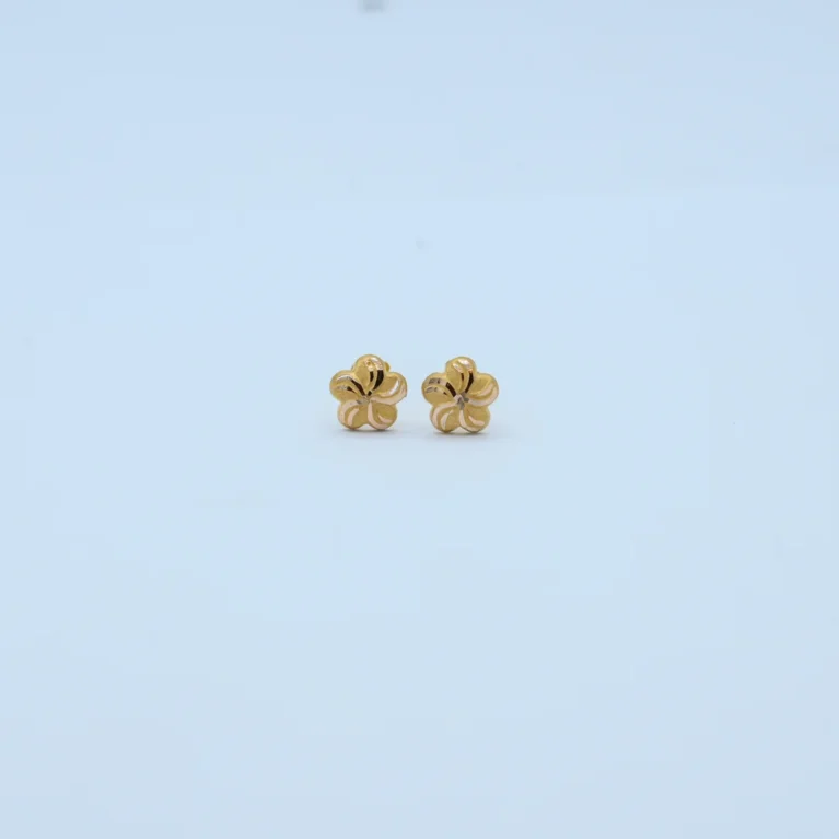 Gold Six Petal Stone Flower Tops