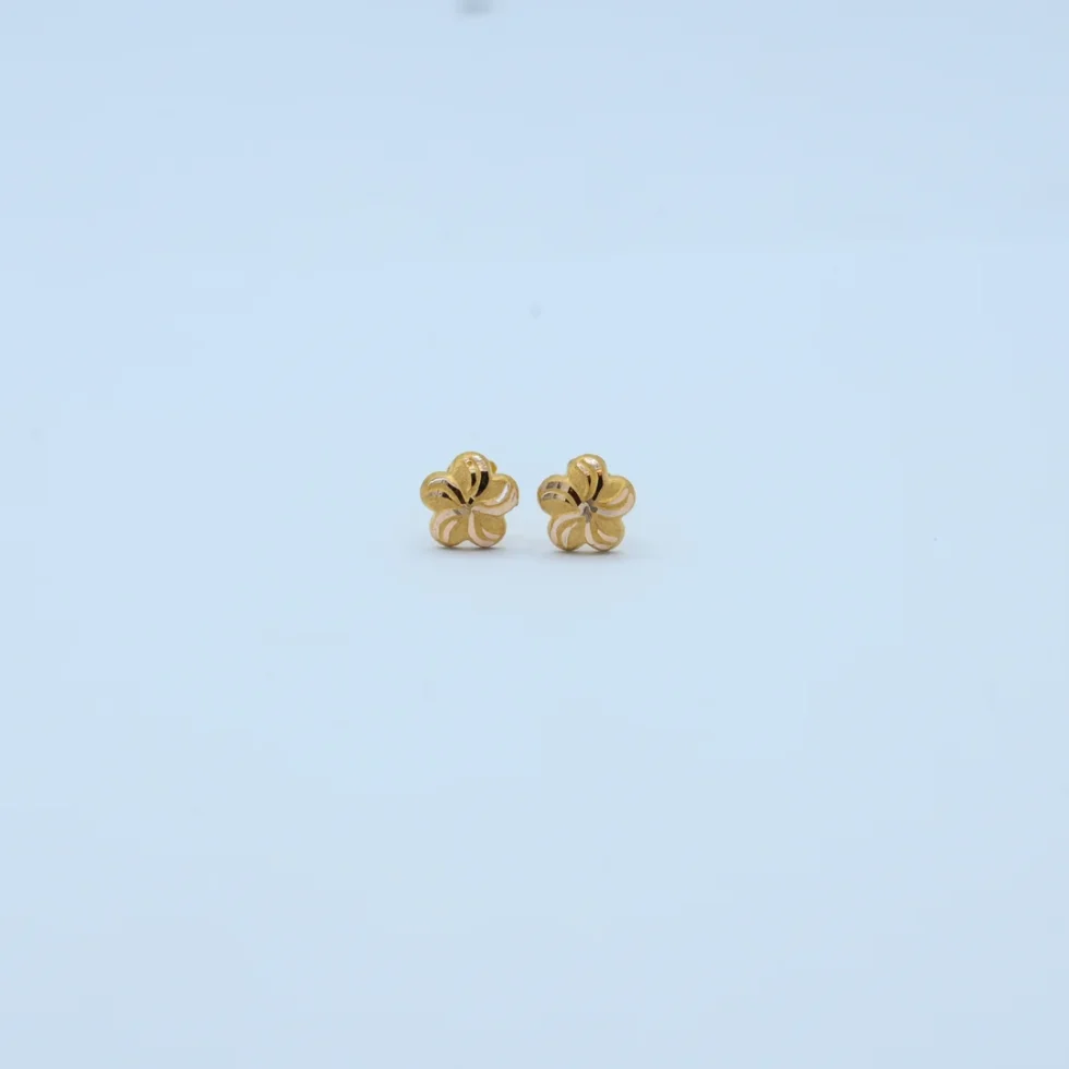 Gold Six Petal Stone Flower Tops