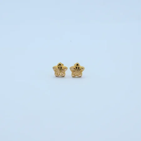 Gold Five Petal Diamond Cut Tops