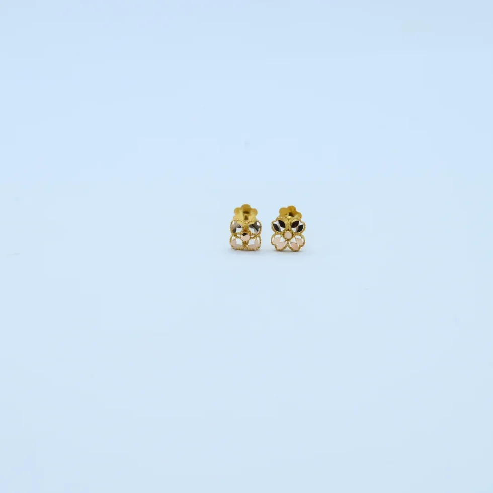 Gold Four Petal Two-Tone Tops