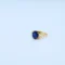 Gold Oval Blue Sapphire Solitaire Ring