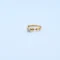 Gold Solitaire Stone Zigzag Band Ring