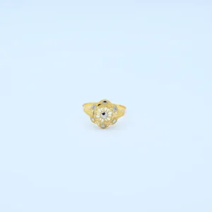 Gold Round Filigree Jali Ring