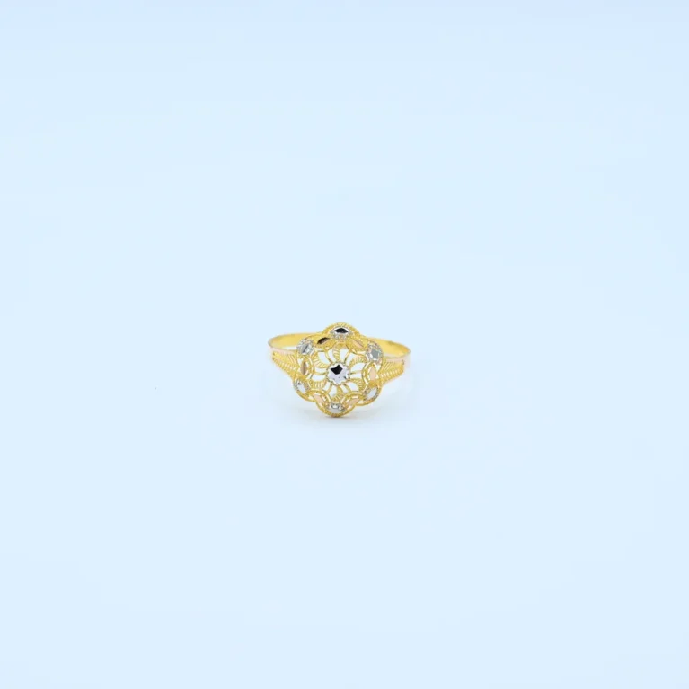 Gold Round Filigree Jali Ring