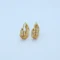 Gold Hexagon Filigree Bali Earrings