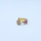 Gold Round Cluster Ruby Ring
