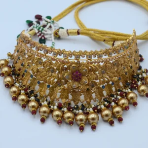 Choker with Large Gold Ball Drops