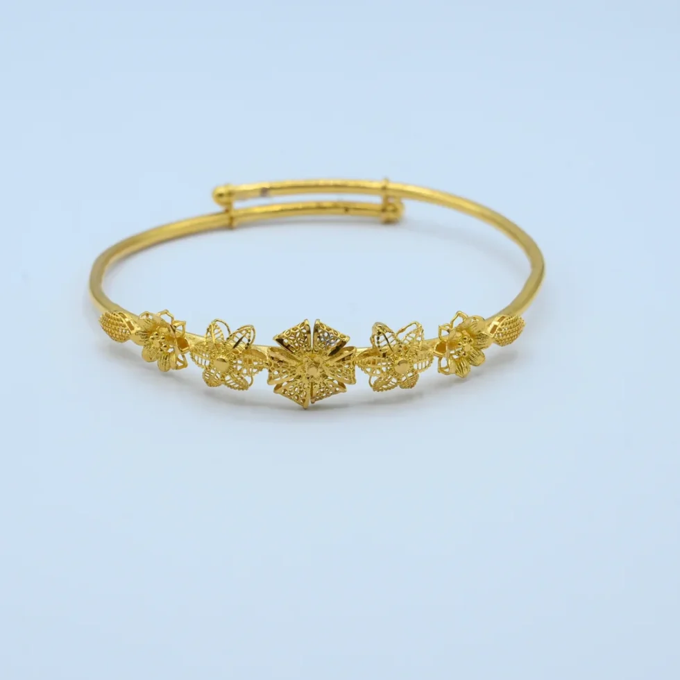 Gold Multi Floral Filigree Kara