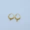 Gold Beaded Ball Hoop Bali Earrings