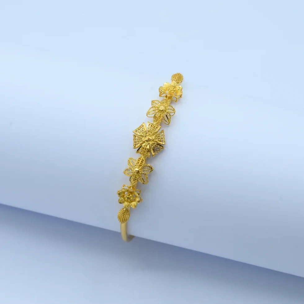 Gold Multi Floral Filigree Kara