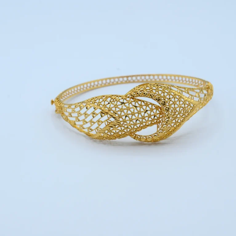 Gold Double Oval Filigree Jali Kara