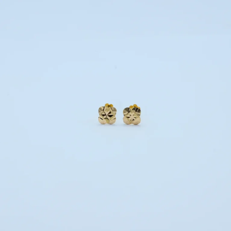 Gold Four Petal Diamond Cut Tops