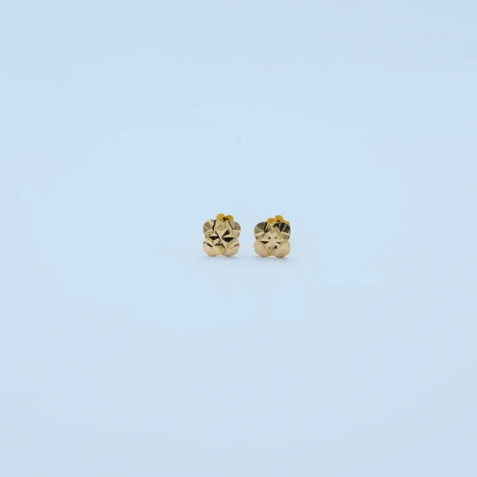 Gold Four Petal Diamond Cut Tops