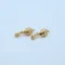 Gold Oval Filigree Jhumka Drop Earrings