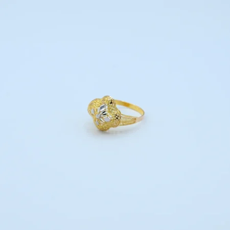 Gold Four-Petal Two-Tone Ring