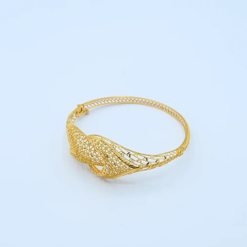 Gold Double Oval Filigree Jali Kara