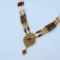 Layered Mala with Round Floral Pendant