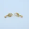 Gold Round Filigree Floral Drop Earrings