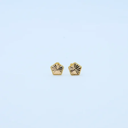 Gold Pentagon Diamond Cut Tops