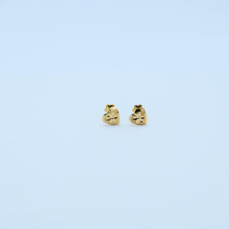 Gold Heart Diamond Cut Tops