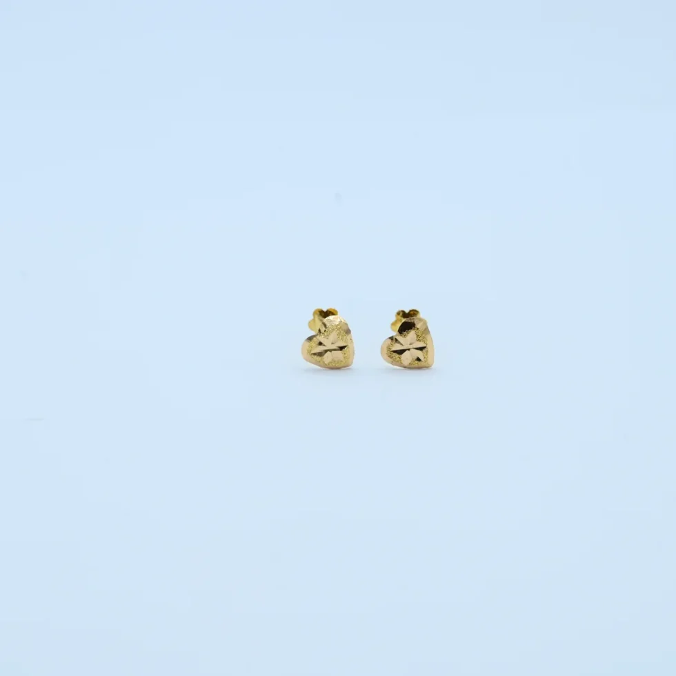 Gold Heart Diamond Cut Tops