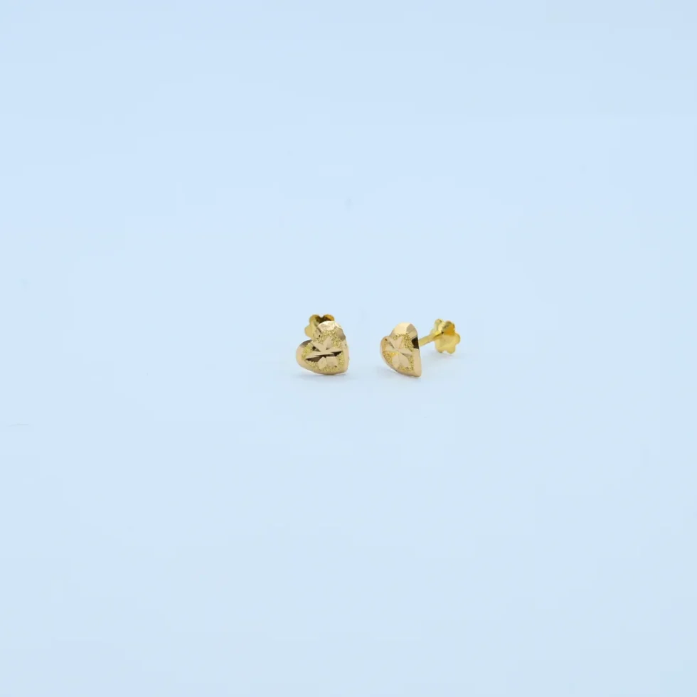Gold Heart Diamond Cut Tops