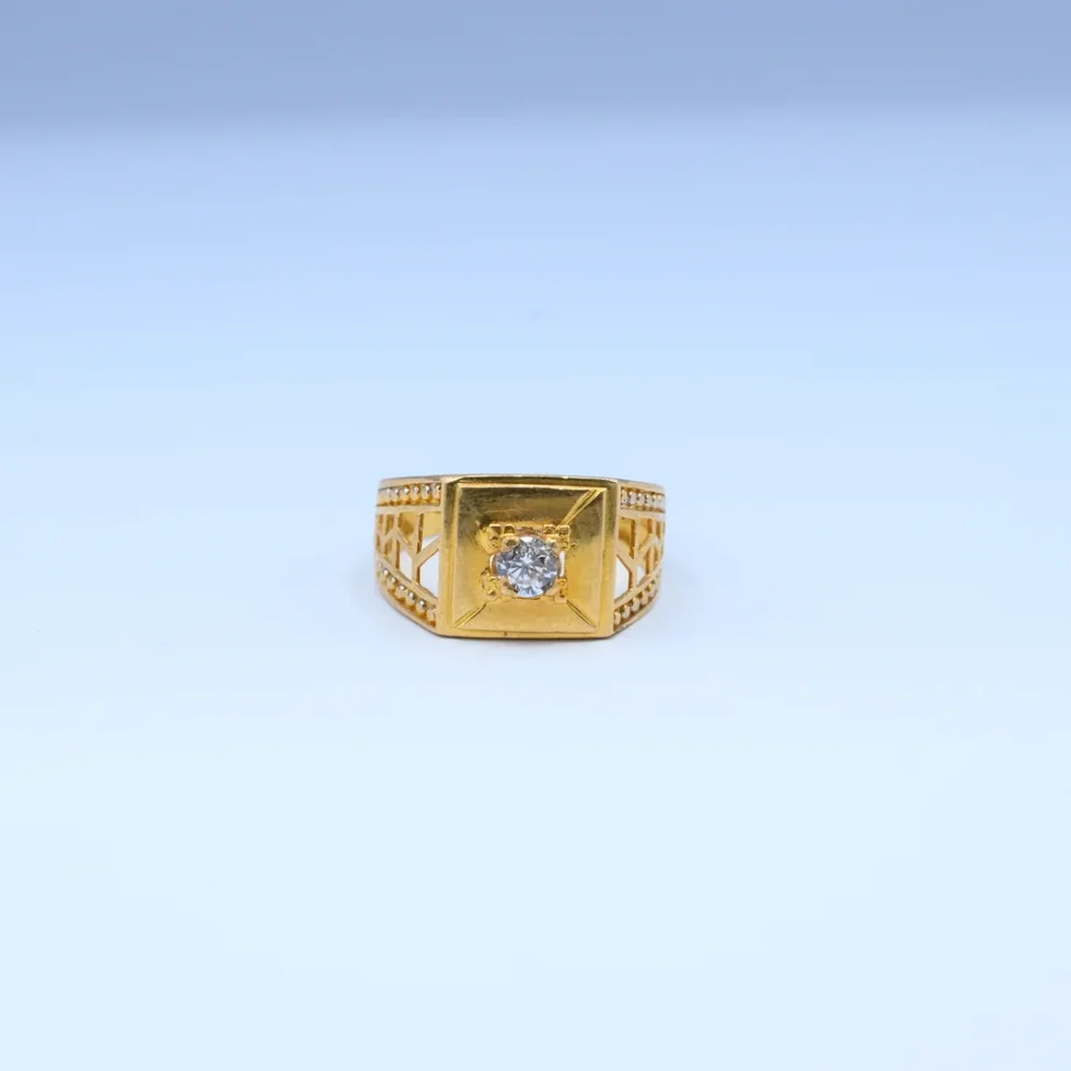 Gold Net Design Men's rings