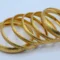 Gold Plain Brushed Bangles