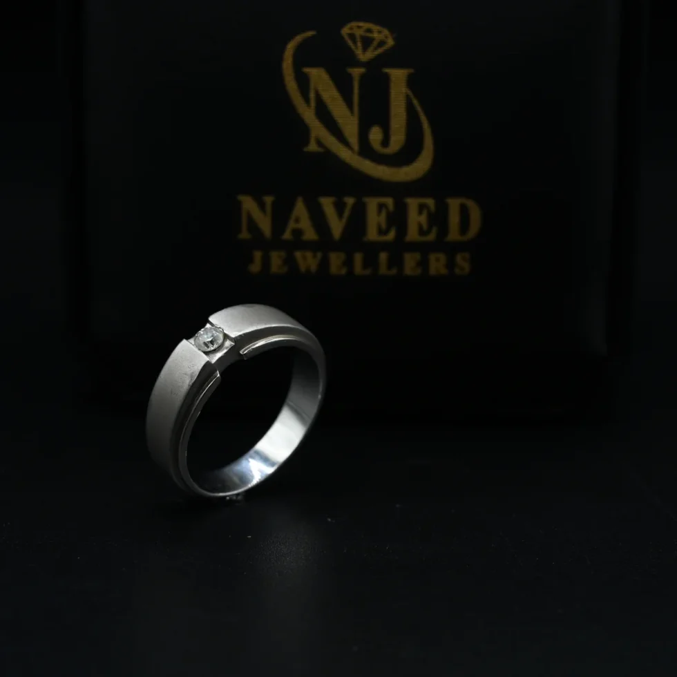 Palladium Diamond Gents Ring