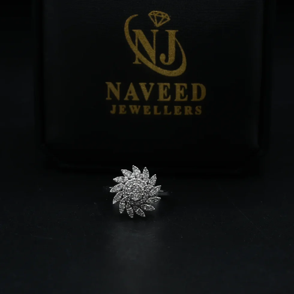 Diamond Sunflower Ring
