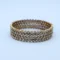 Two-Tone Stone Cluster Bangle Set