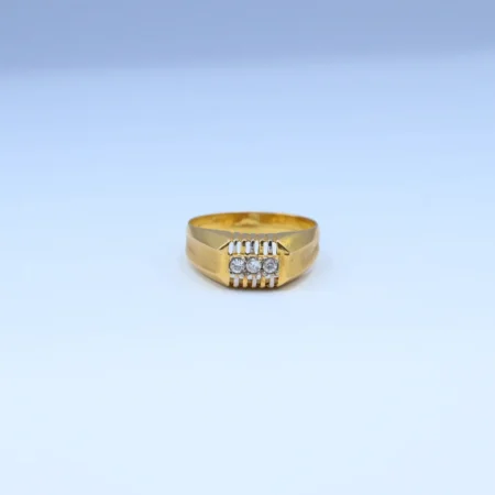 Gold Stone Line Men's rings
