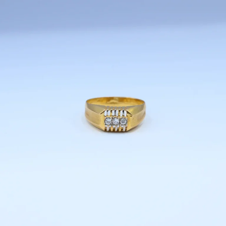 Gold Stone Line Men's rings