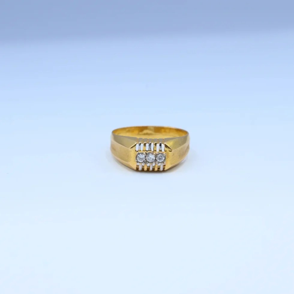 Gold Stone Line Men's rings