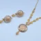 Gold Floral Two-Tone Locket Set