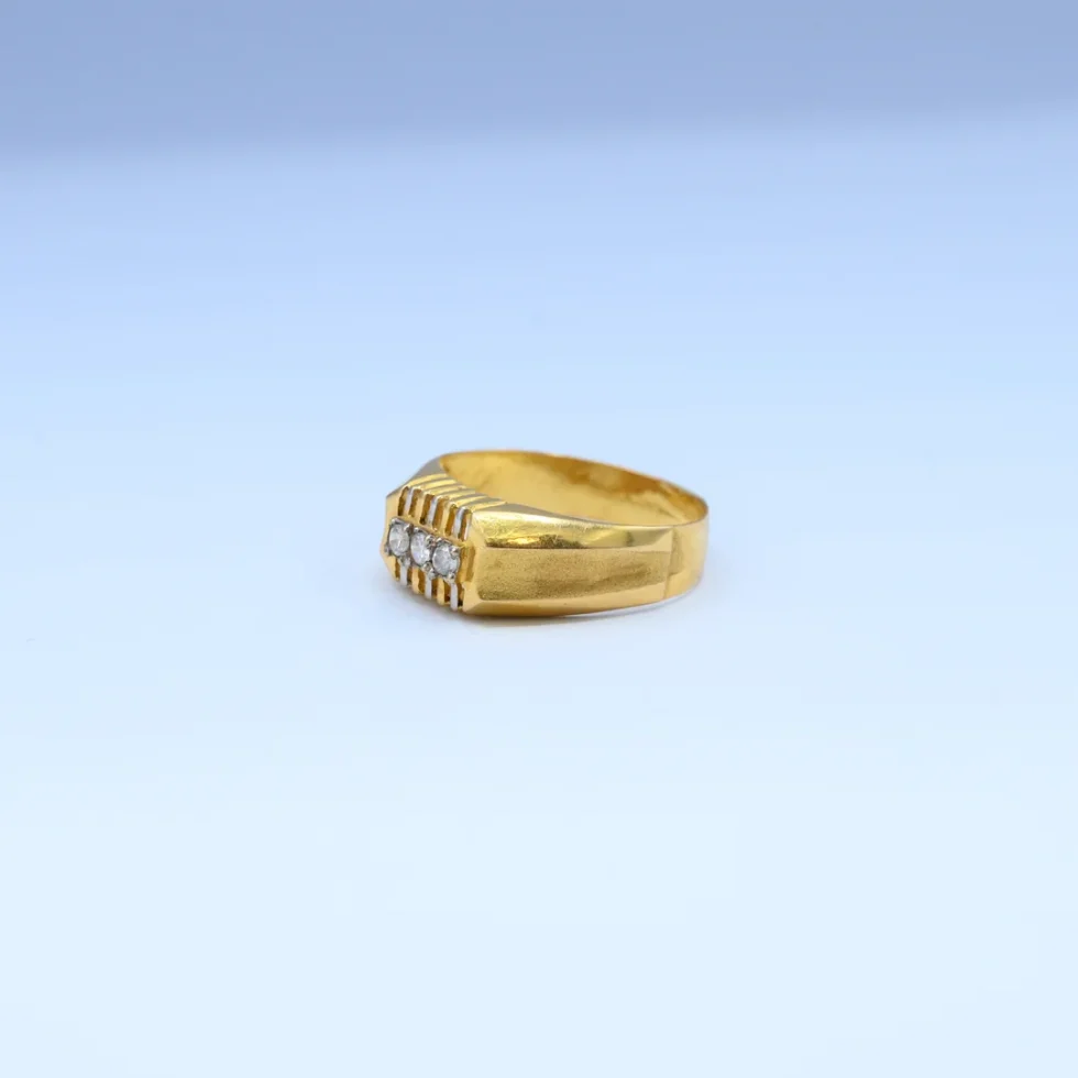 Gold Stone Line Men's rings