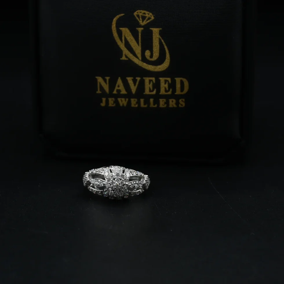 Diamond Cluster Dome Ring